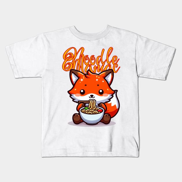 Ramen Foxy Kids T-Shirt by NoodleManiac